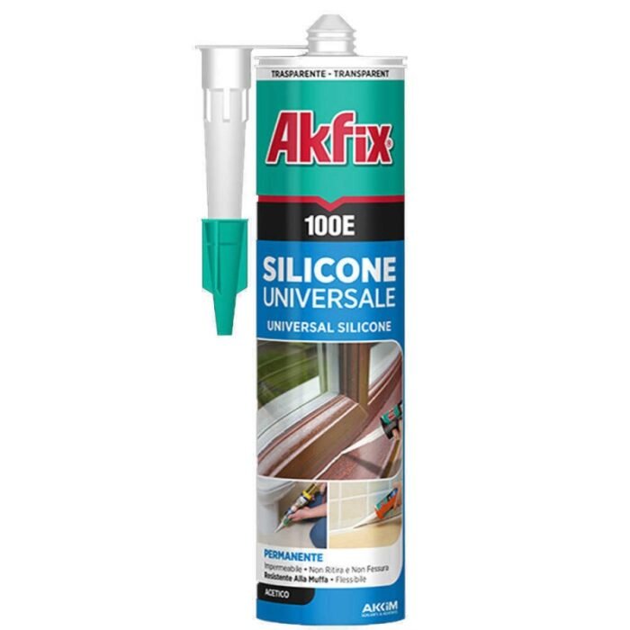 AKFIX SILICONNE UNIVERSEL 100E TRANSPARANT