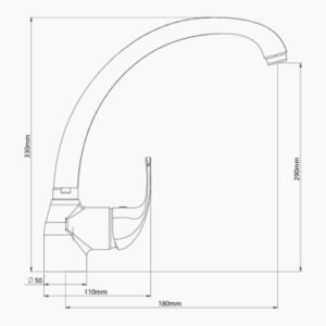 mitigeur-evier-bec-coude anis
