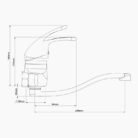 mitigeur-evier-mural anis