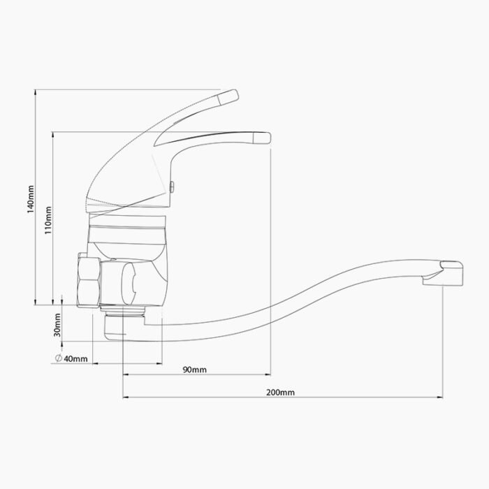mitigeur-evier-mural anis
